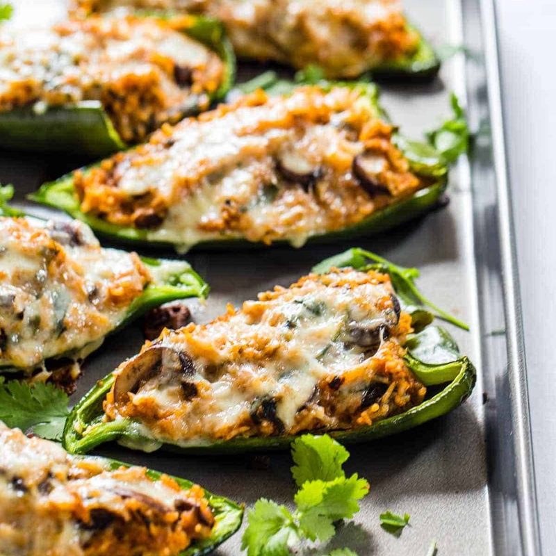 A picture of Queso Stuffed Poblanos